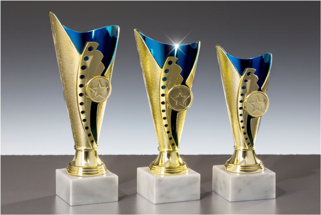 Pokal HAWAII gold-blau Serie