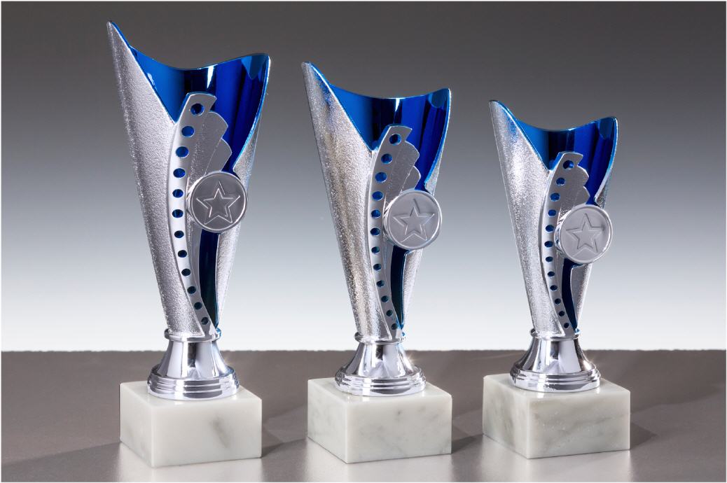 Pokal HAWAII silber-blau