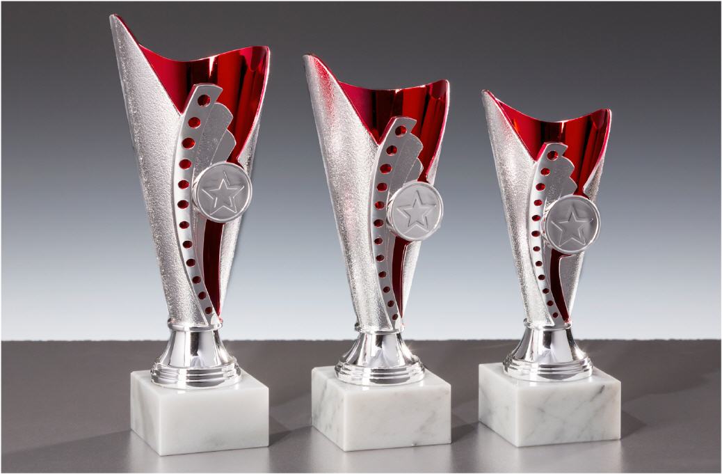 Pokal HAWAII silber-rot