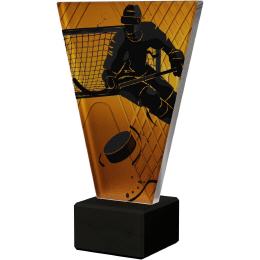 Trophäe EISHOCKEY gold auf Marmor