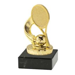Trophäe TENNIS gold auf Marmor
