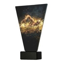 Glaspokal BLACK&GOLD Schwimmen