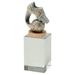 Glaspokal KRISTALL Fussballschuh