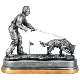 Beschriftung Hundesport-Pokal in Gold mit Figur "Hundepfote" in 3 Grössen inkl 
