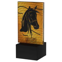 Glaspokal AMBER Pferd