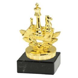 Trophäe SCHACH gold auf Marmor