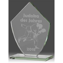 Glasaufsteller B345 SHIELD mit Lasergravur